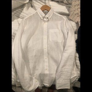 100% linen slim-fit shirt